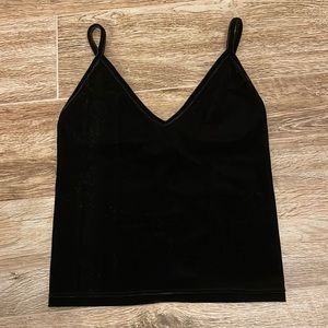 Brandy Melville Velvet Cropped Tank Top